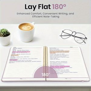 Libreta de Direcciones de Cuero PU con Espiral, Tapa Dura A3, Páginas Gruesas con Líneas, Herramienta de Escritura Elegante - Product Image 4