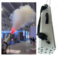 Machine à fumée portative en fer éclairée par LED pour les événements de mariage massifs Mitrailleuse à brouillard
