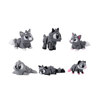Jouet promotionnel : Animaux imprimés en 3D, Petits animaux à grands yeux imprimés en 3D, Jouets multi-articulés, Ornements multicolores