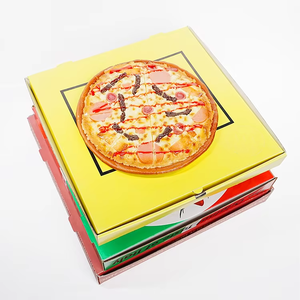 Design Personalizado Vários Tamanho Eco Friendly Black Pizza Box Kraft Embalagem De Papel Ondulado Bulk Slice Pizza Box - Product Image 1