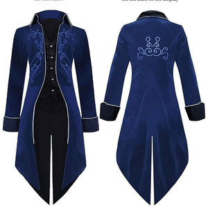 Tailcoat médiéval Steampunk Costumes d'Halloween pour hommes Renaissance Pirate Vampire Gothique Vestes Vintage Warlock Redingote - Product Image 3