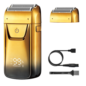 ماكينة حلاقة كهربائية بشاشة LED وثلاث شفرات للرجال، للاستخدام المنزلي والرحلات، جهاز منزلي لتعزيز نمو الشعر وحلاقة الرأس بالكامل، شفرة لحية تعمل بـ USB - Product Image 2