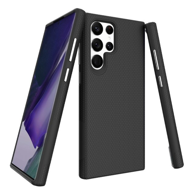 TPU+PC Hybrid Four Corner Anti-drop Phone Cover Protective Smartphone Case for Samsung Galaxy S22 Ultra 5G