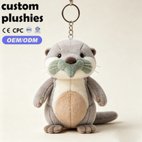 Expédition Rapide Porte-clés en peluche Otter de mer, mignon et adorable, en forme d'animal en peluche moelleux, pour cadeau souvenir promotionnel