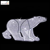 Éclairage extérieur de Noël LED en forme de grand ours polaire avec taille et couleur personnalisables, indice de protection IP44, installation facile