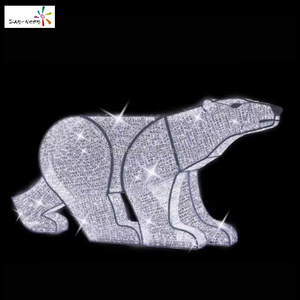 Iluminación navideña LED de oso polar grande para exteriores, personalizable en tamaño y color - Product Image 3