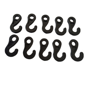 Gancho de Plástico Negro para Colgar Objetos, Paquete de 10, Uso Industrial General - Product Image 1