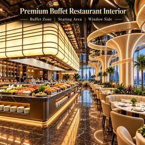 Solución Profesional de Diseño Interior para Restaurantes Buffet, Fabricación Directa de Fábrica, Personalizada y de Primera Calidad, para Espacios Comerciales de Catering - Product Image 3