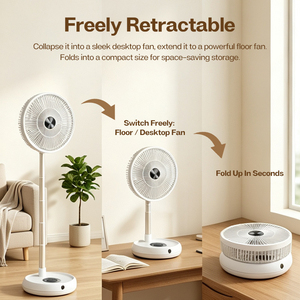 12000mAh Battery Rechargeable 13 Inch Foldable Floor <b>Fan</b> with Remote Control, Timer Function Oscillation Telescopic <b>Stand</b> <b>Fan</b> - Product Image 1