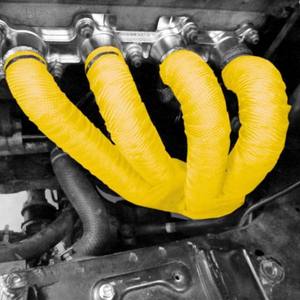 شريط عازل للحرارة آمن ارتفاع درجة الحرارة العادم الحرارة أنبوب العادم التفاف مع ربطة كابل لأنابيب العادم للدراجات النارية - Product Image 4