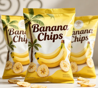 Groothandel op maat bedrukte aluminiumfolie plantain mango gevriesdroogde fruitchips snacks bananenchips staande pouch zak