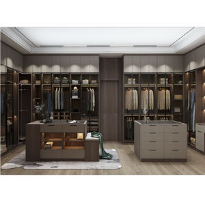 Mobili Moderni per Camera da Letto, Sistema Modulare di Armadio a Muro a Forma di U con <span class=keywords><strong>Tavolo</strong></span> da Toeletta - Product Image 4