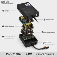 Adaptateur d'alimentation ignifuge 44W 15V 2.58A PD 3.0 pour Microsoft Surface Pro 3 4 5 6 7+ Surface Book Laptop