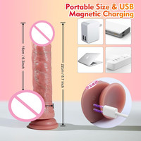 USB-Fernbedienung Großhandel Big Realistic Thrust ing Dildo Vibrator für Frauen mit Saugnapf