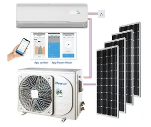 9000 12000 18000 24000 BTU AC Solar Powered Air Conditioner Off Grid Solar Air Conditioner Hybrid Mini Split For Home