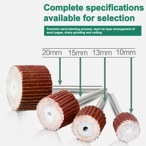 Roue à lamelles abrasive <span class=keywords><strong>de</strong></span> 6 mm pour le meulage, le polissage et le ponçage du métal, accessoires pour outils rotatifs <span class=keywords><strong>de</strong></span> perceuse électrique - Product Image 5