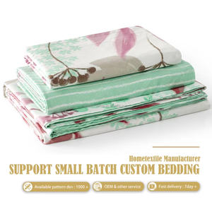 Bán Buôn Mùa Thu Sợi Nhỏ Chà Nhám Đồng Bằng Giường Vải Lanh Cover Tấm Bộ Đồ Giường - Product Image 2