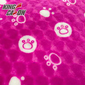 Kingcason Factory Wholesale Classic Printing 250gsm Cutting Small Heart Pattern Spandex Super Soft Flannel Fleece for Pajamas - Product Image 6