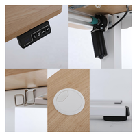 Bureau informatique électrique ergonomique réglable assis-debout à moteur unique avec surface métallique pour usage domestique et professionnel - RongFeng RGD-8015