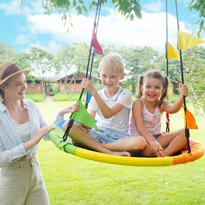 Doctor Dolphin Lựa Chọn Tốt Nhất Đĩa Xích Đu Cây Cho Trẻ Em Cầu Vồng Xoay Tròn Với Dây Thừng Nhiều Sợi Có Thể Điều Chỉnh Ghế Xích Đu Bền - Product Image 5