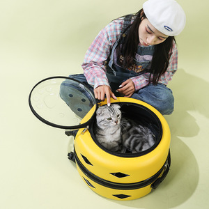 Suministro directo de fábrica de transportines para gatos, maletas tipo cápsula espacial portátiles, cómodas, transpirables y espaciosas para mascotas. - Product Image 3