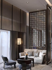 Autônomo Metal Quarto Divisor-Tela Decoração Hotel moderno com padrões geométricos - Product Image 3