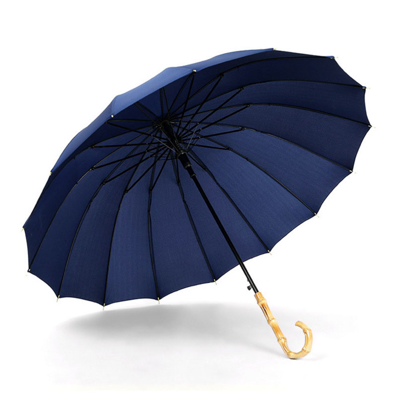 Manche en bambou véritable bleu marine