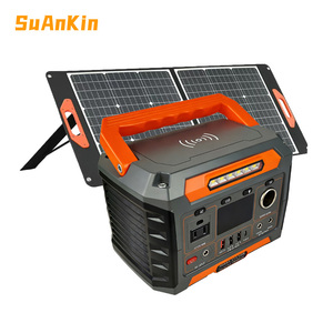 เครื่องกำเนิดไฟฟ้าพลังงานแสงอาทิตย์แบบพกพา 300w พร้อมไฟ LED แบตเตอรี่สำรองแบบชาร์จได้ สำหรับกรณีฉุกเฉินกลางแจ้ง - Product Image 1