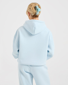Nouveau pull d'hiver à capuche pour femme, coupe oversize, épaules tombantes, 100 % coton, léger, respirant, personnalisable à l'avant - Product Image 5