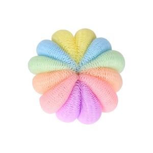 Bola de baño exfoliante de 60g con red de malla PE Bola de ducha de flores para uso de jabón Accesorio de baño - Product Image 2