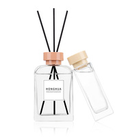 Flacons diffuseurs de parfum pour la maison en verre vides à faible MOQ, 100 ml, 200 ml, bâtonnets diffuseurs d'huile et emballage en boîte