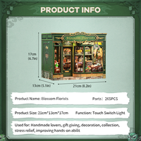 CuteBee 2025 nouveau Design CWGB403 livre Nook jardin maison 3D Puzzle en bois livre en bois Nook Miniature maison artisanat Kits pour adultes