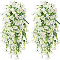 Fleur artificielle LUYI en soie, motif eucalyptus et volubilis, pour la décoration intérieure, les mariages, les suspensions murales, les rotins et les cours extérieures