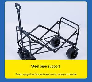 Carrito Plegable Portátil <span class=keywords><strong>de</strong></span> Gran Capacidad con Logotipo Personalizado para Jardín y Playa, Plataforma Resistente para Camping, Picnic, Compras y Almacenamiento OEM - Product Image 3