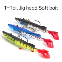Nouvelles leurres souples de pêche en eau salée, imitation poisson, queue en T, 10 cm 14 g, 12 cm 21 g, adaptées à l'eau de mer et à l'eau douce