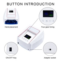 Lampe à ongles UV LED rechargeable portable haute puissance avec 36 perles pour ongles pour usage domestique