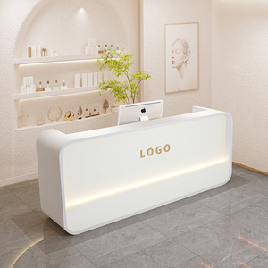 Mostrador de Recepción Moderno de Estilo Nórdico, MDF Resistente y Ecológico, Muebles de Oficina de Alta Capacidad de Carga para Hotel o Tienda de Ropa - Product Image 6