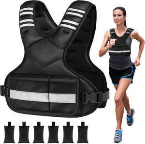 Có thể điều chỉnh Neoprene trọng vest cho phụ nữ 6-12 lbs rucking vest với 6 ironsand trọng lượng Polyester phụ cho tập thể dục tập thể dục - Product Image 2