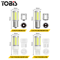 Ampoules à LED universelles 5630 33smd 1156 P21W BA15S PY21W 1157 P21/5W 7440 7443 Canbus LED feux clignotants de frein arrière