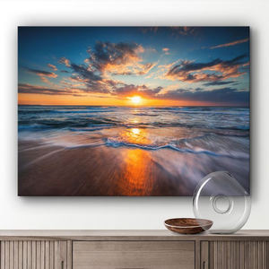 พระอาทิตย์ตกที่ชายหาดธรรมชาติตกแต่<span class=keywords><strong>ง</strong></span>ผนังศิลปะสมัยใหม่ภาพวาดนามธรรมขนาดใหญ่ภูมิทัศน์ - Product Image 5