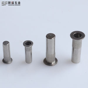 A2 A4 Edelstahl Flachkopf-Nietmutter 8-32 10-32 1/4 5/16 <span class=keywords><strong>3</strong></span>/8 1/2 UNC Flachkopf-Blindnietmutter Gerändelte Nietmutter Versiegelt - Product Image 6