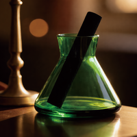 Bouteilles de diffuseur coniques en verre sans plomb personnalisées en usine, 50-300 ml, avec logo couleur personnalisé, vides, pour aromathérapie