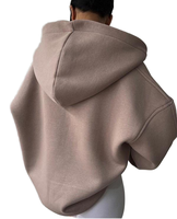 Sudaderas Casuales de Punto Transpirables Bordadas para Otoño e Invierno, Cuello en V, Sin Cordones, Personalizadas, Sudaderas Casuales Transpirables para Mujer