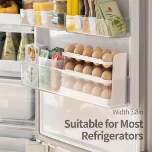 LANZYLO Three-Layer L-Shaped Non-Folding Plastic Standing Type <strong>Egg</strong> Holder for Fridge 30-<strong>Egg</strong> Food-Safe Storage <strong>Rack</strong> for Kitchen - Product Image 3