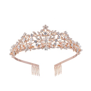 Couronnes de <span class=keywords><strong>mariage</strong></span> en strass, couronnes de mariée en métal, diadèmes, prix de gros bon marché, designs variés - Product Image 5