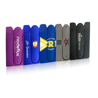 Pabrik Harga Murah Dompet Kartu Silikon Logo Kustom Tempat Kartu Telepon Silikon dengan Dudukan