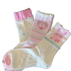 Calcetines de Encaje Transpirables y Absorbentes de Sudor para Mujer, Estilo Primavera-Verano, Finos, Color Rosa, Diseño de Dibujos Animados, Estilo Femenino y Lindo - Product Image 4