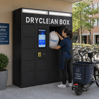 Système de casiers intelligents pour blanchisserie commerciale, service en libre-service 24h/24 et 7j/7, collecte et livraison de vêtements