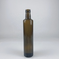 Vente en gros pas cher bouteille ronde vide vert foncé de 200ml bouteille d'huile d'olive 250 ml 500ml 700ml