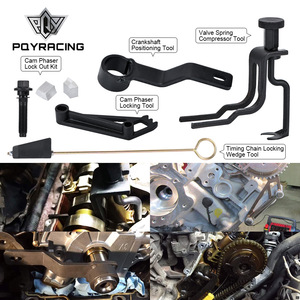 ชุดเครื่องมือซ่อมเครื่องยนต์ Poyracing ชุดอุปกรณ์ยึดตำแหน่งเพลาข้อเหวี่ยงและเครื่องมือบีบสปริงวาล์ว สำหรับรถฟอร์ด 4.6L 5.4L 6.8L 3V - Product Image 1